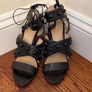 The Fix Dawson Black Stud Sandal Sz 9